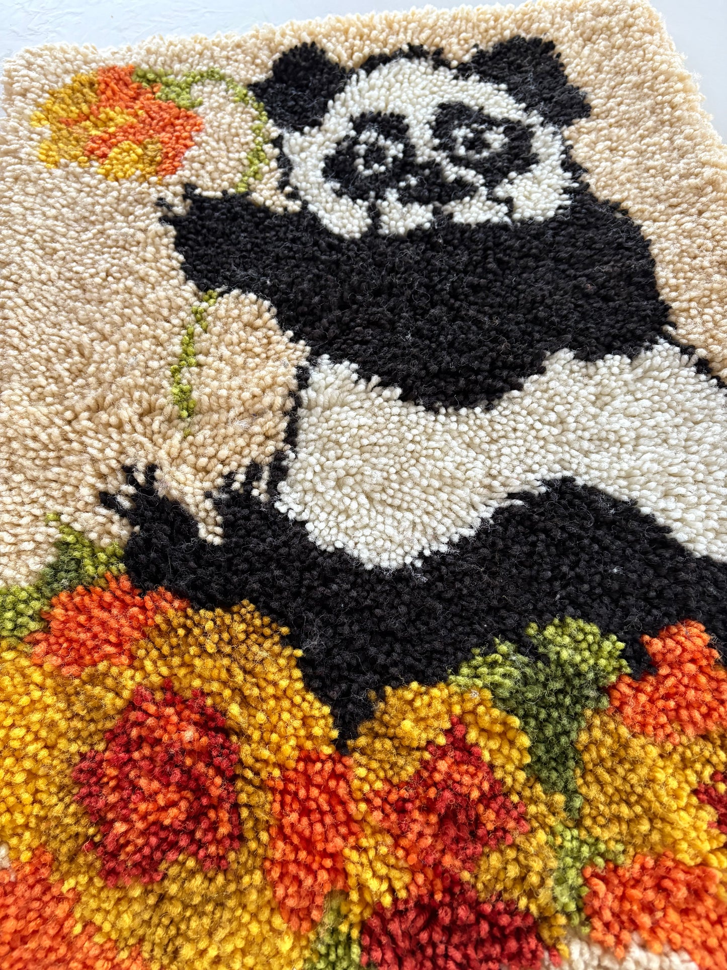 Panda & Poppies Latch Hook