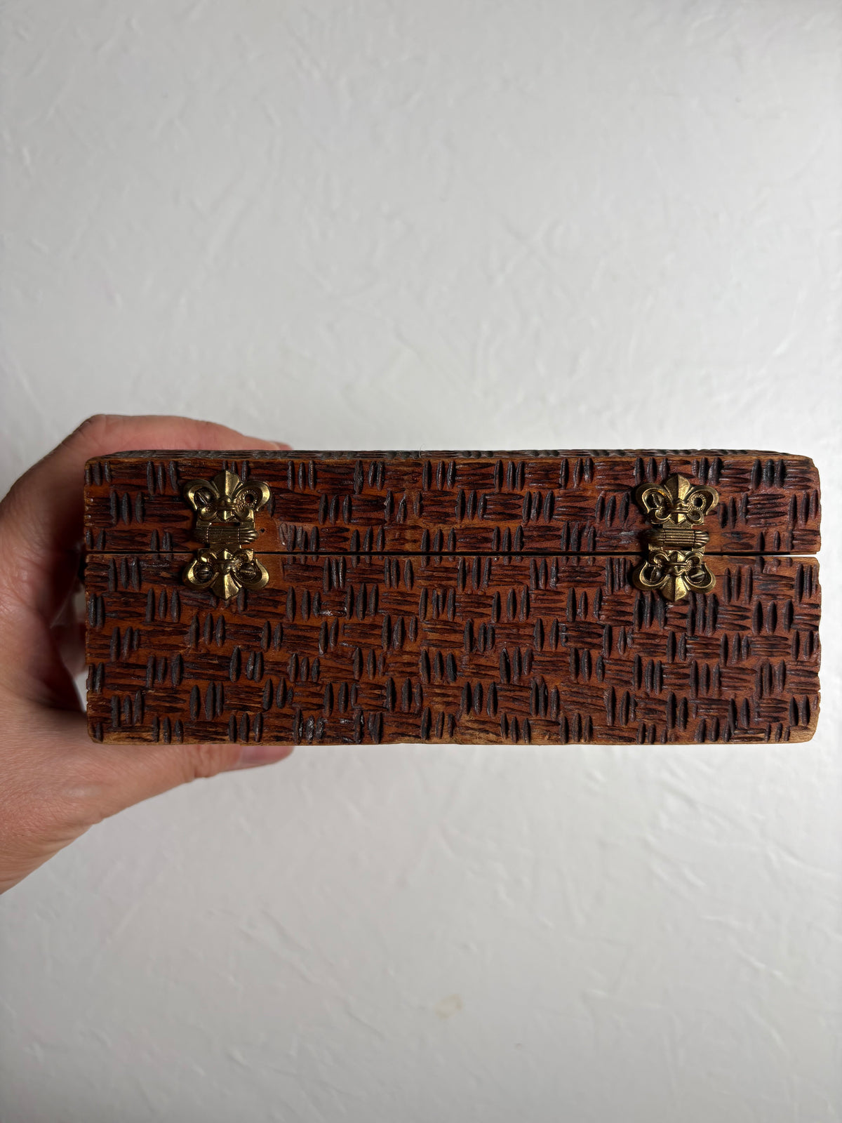 Flemish Art Floral Wood Pyrography Box