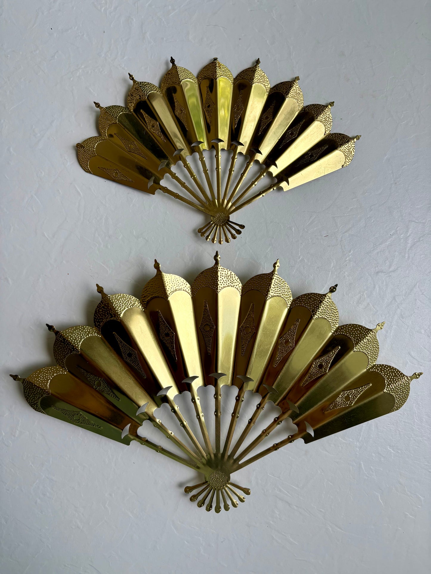 Gold-Tone Metal Wall Fans