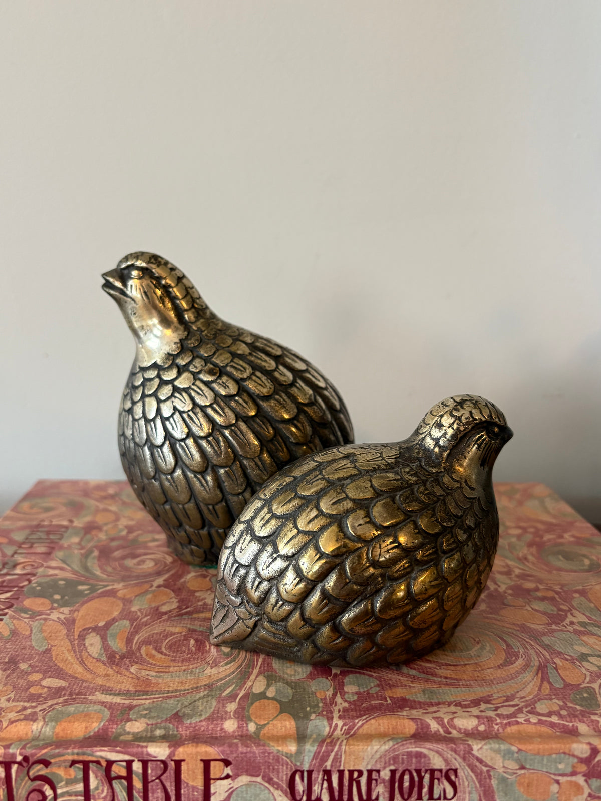 Brass Quail Pair