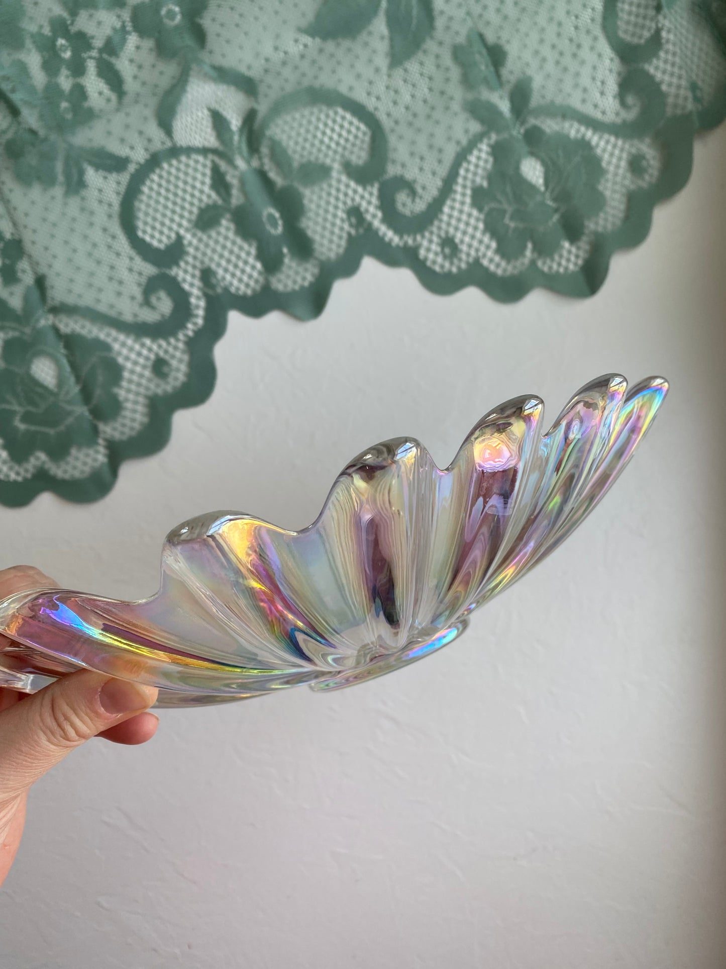 Vintage Fostoria Celestial Iridescent Glass Bowl