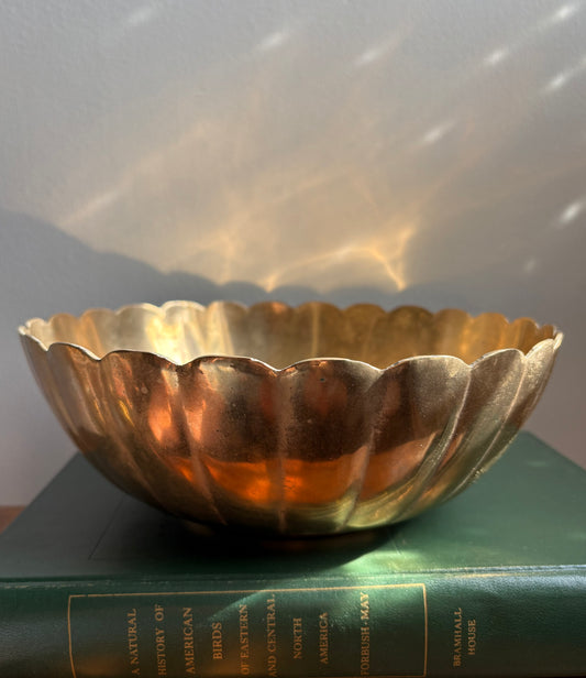 Scalloped Brass Bowl
