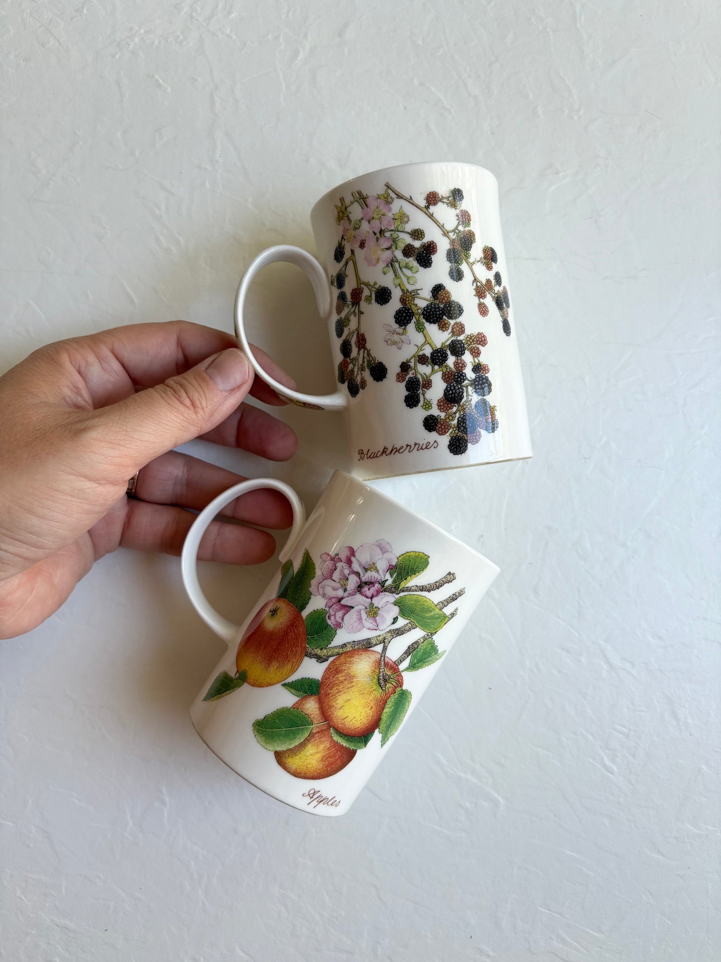 Nature’s Fruits Fine Bone China Mug Pair