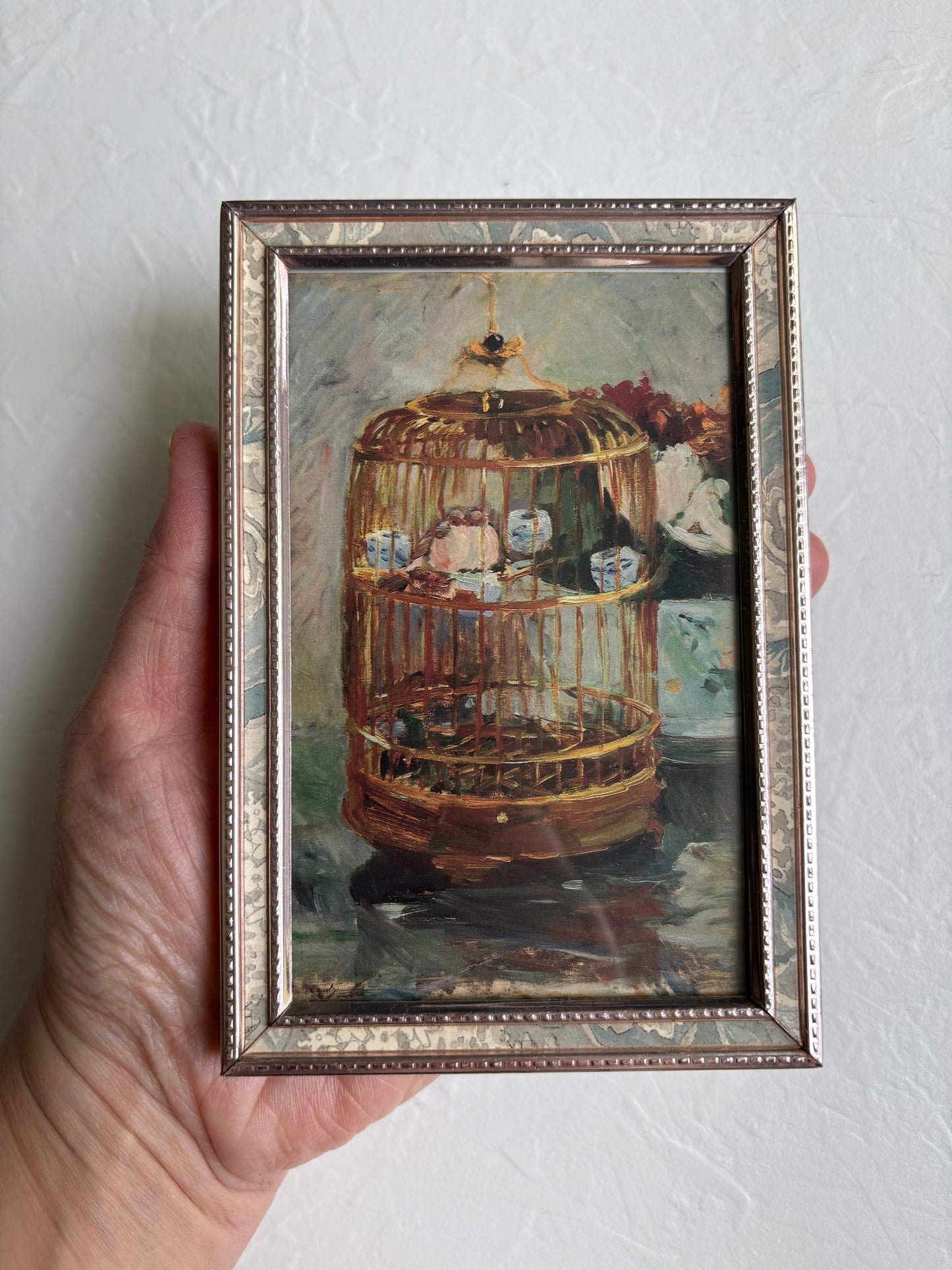 “The Cage” by Berthe Morisot in Vintage Frame
