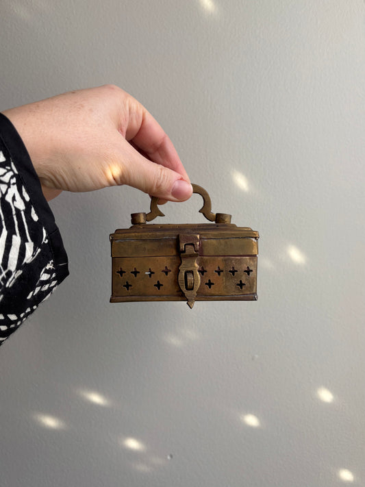 Small Brass Cricket Box