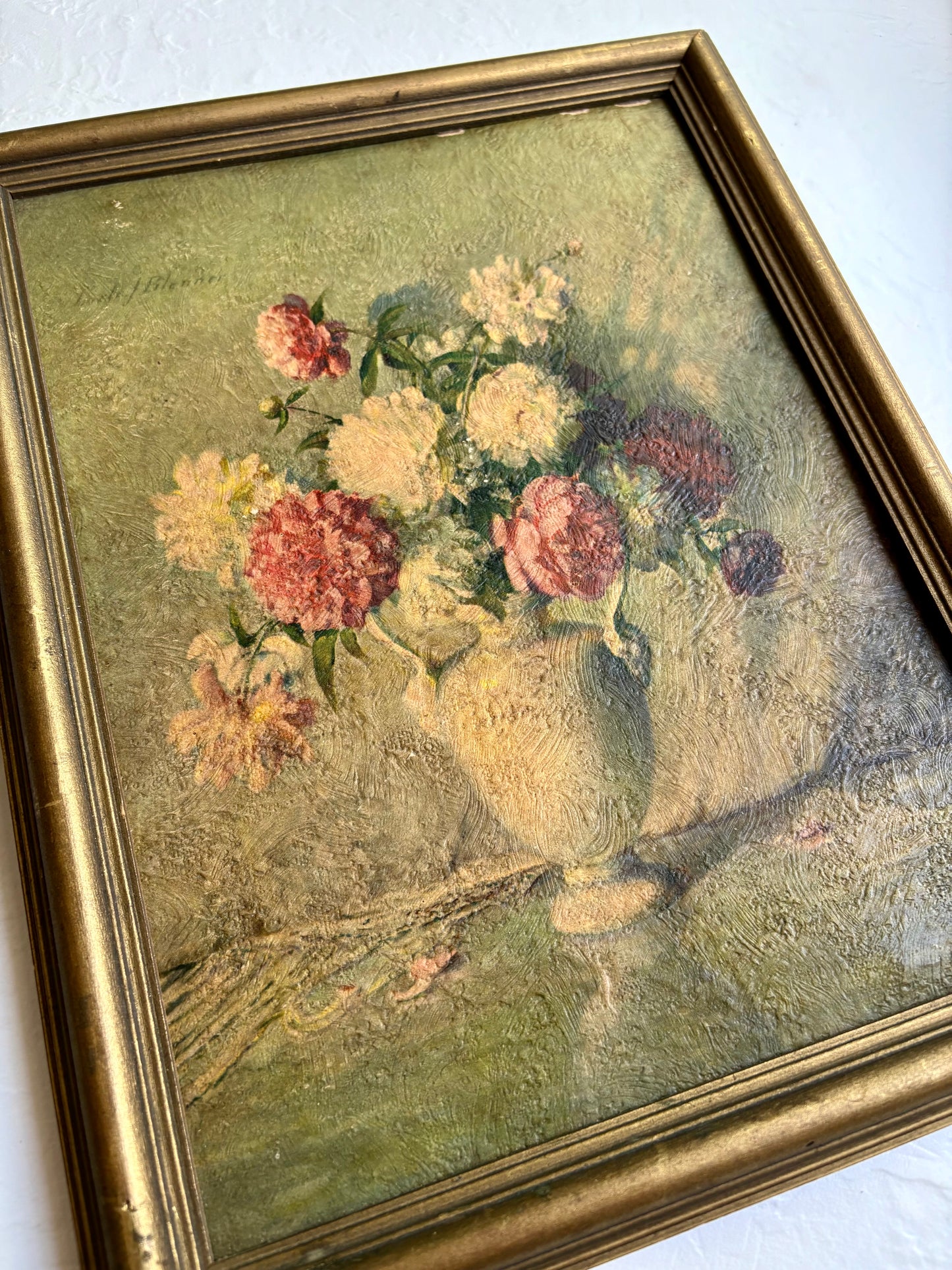 Framed Textured Floral Print
