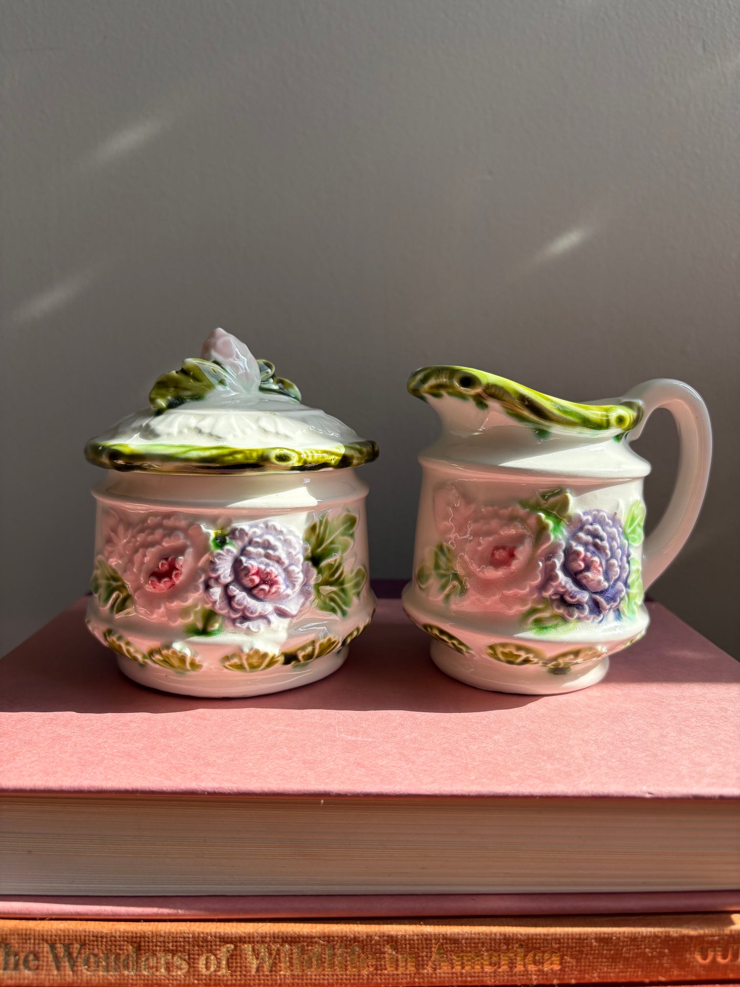 Floral Sugar and Creamer