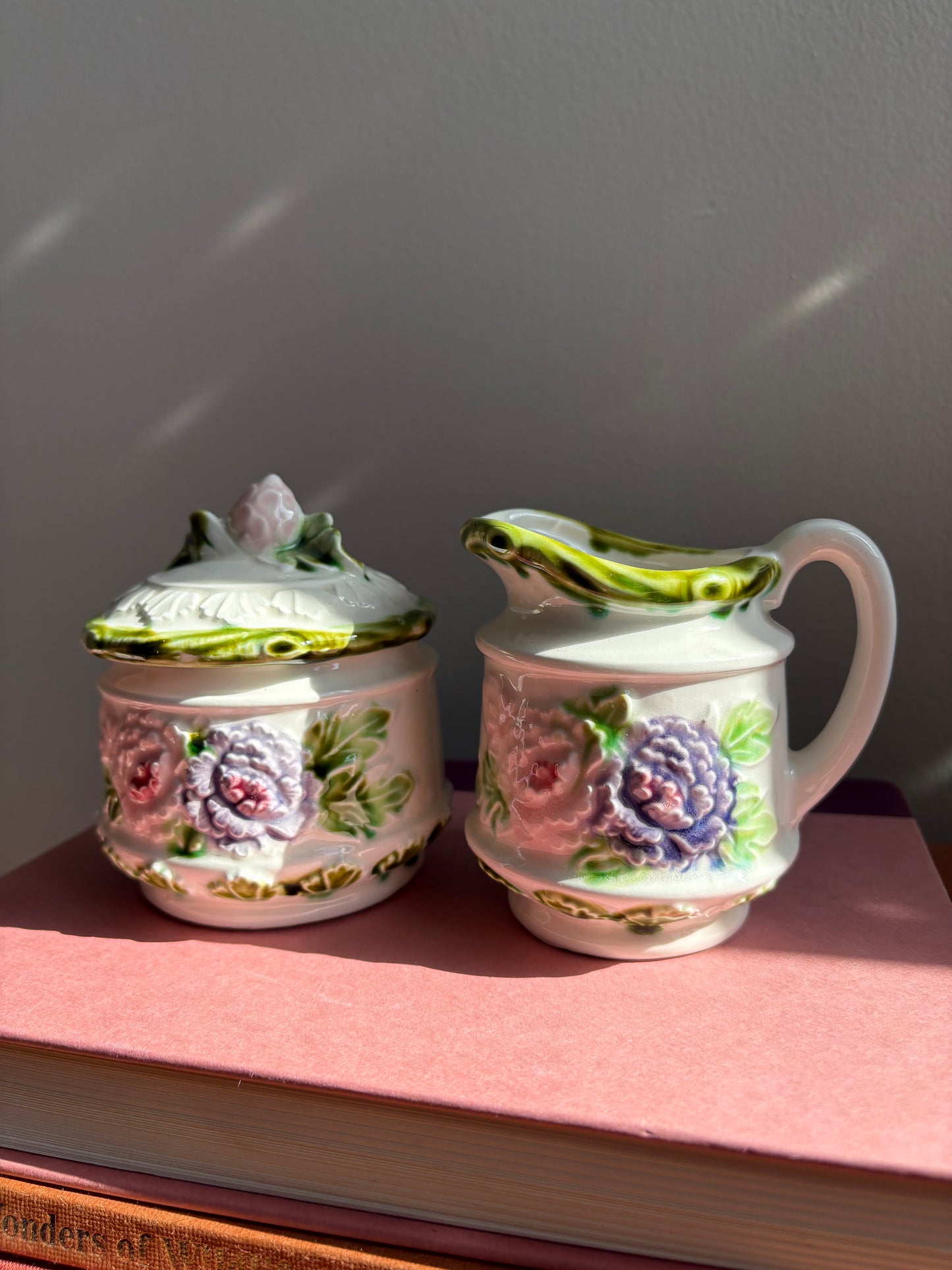 Floral Sugar and Creamer