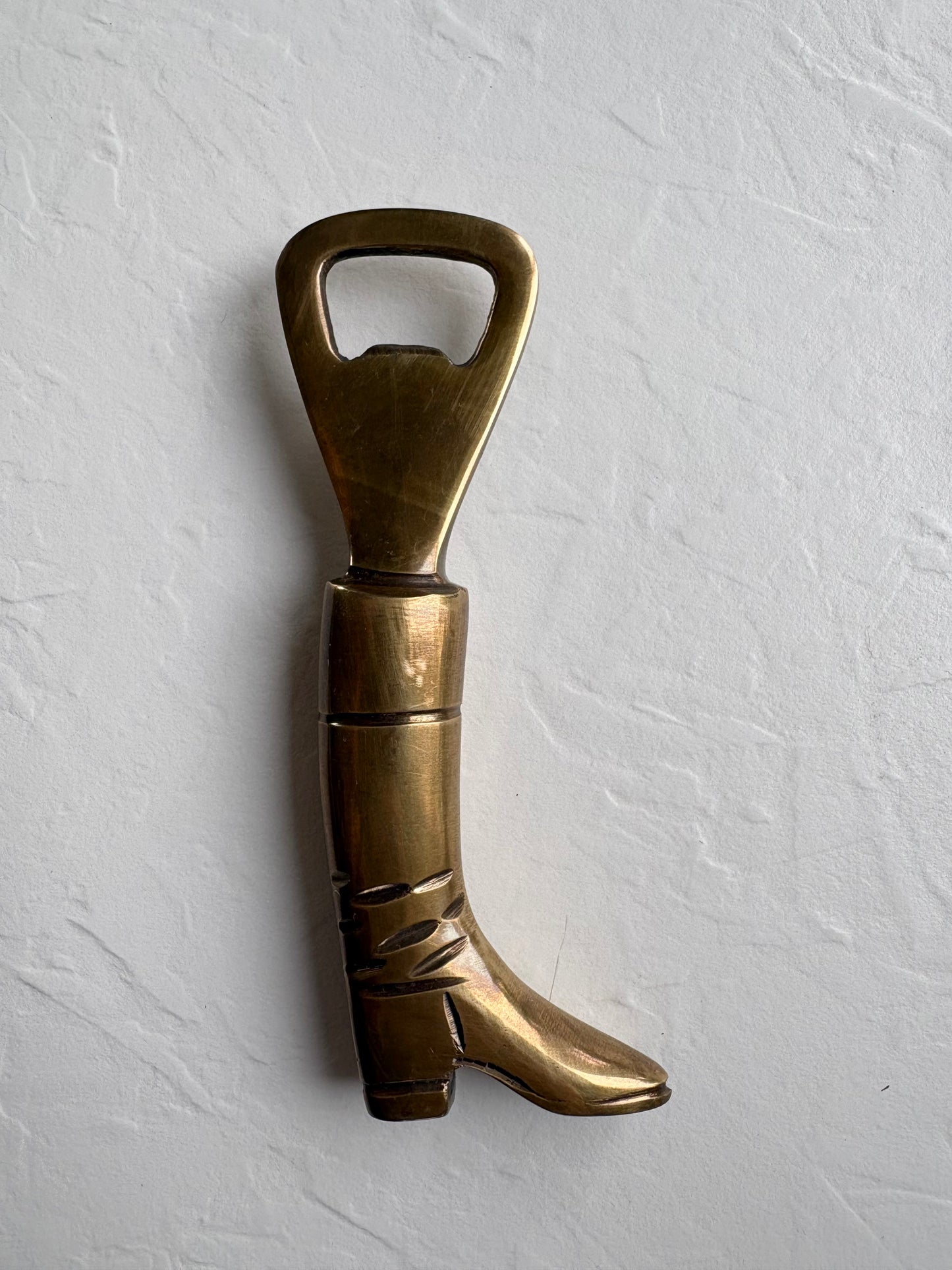 Brass-Plated Boot Bottle Opener