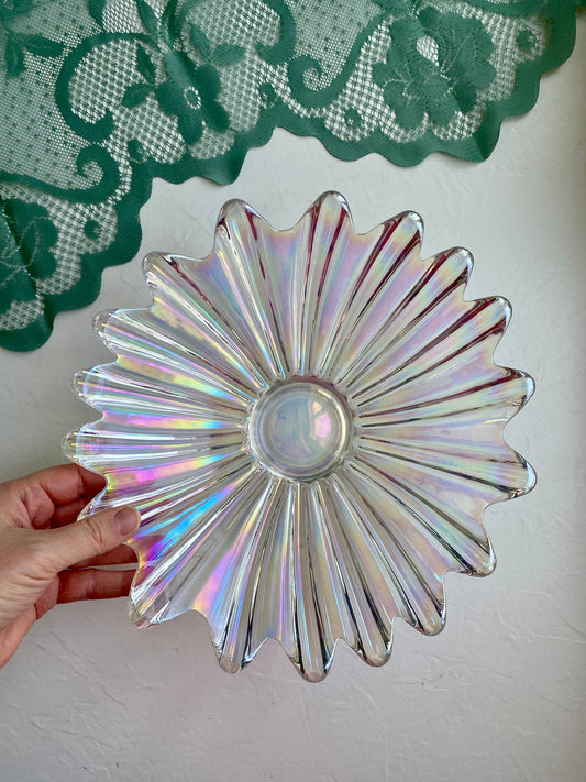 Vintage Fostoria Celestial Iridescent Glass Bowl