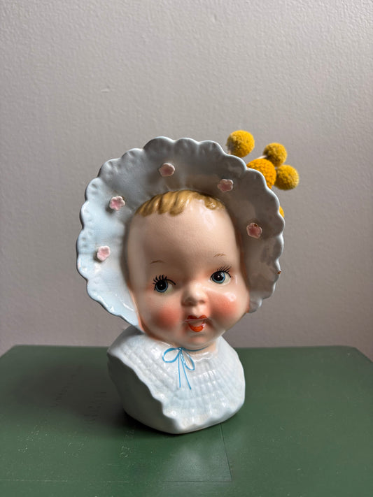 Blue Bonnet Baby Vase