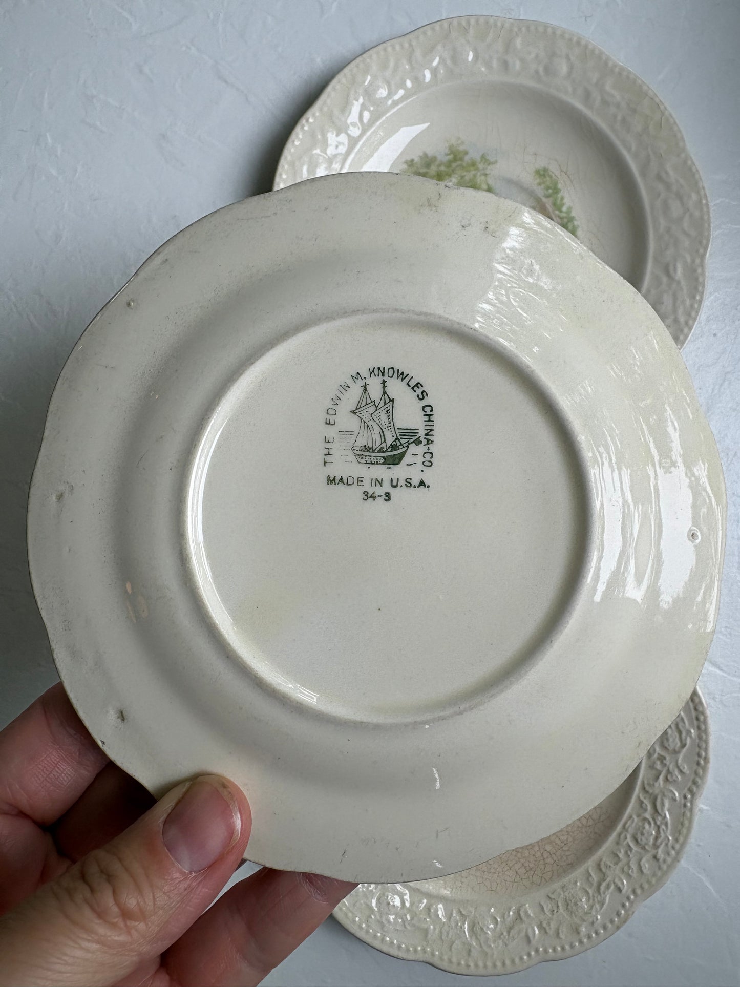 Cottage Saucer Plates — set of 3