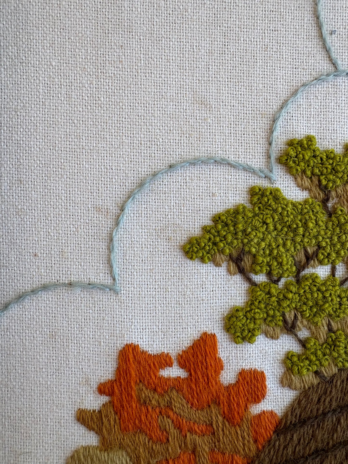 Country Church Crewel by Sunset Stitchery