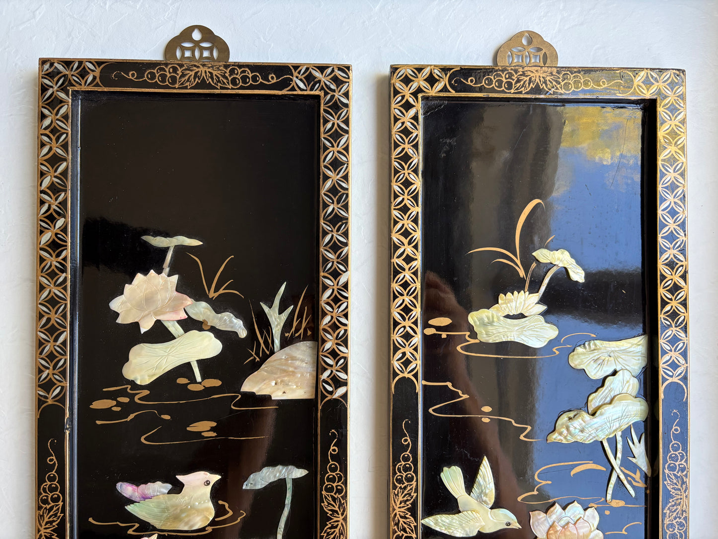Black Lacquer Art with Mother-of-Pearl Inlay