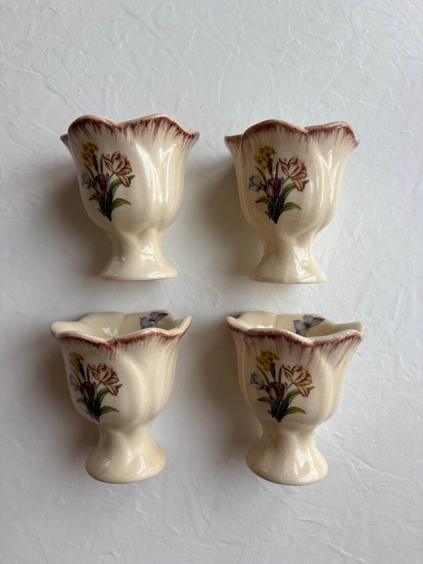 Ceramic Floral Egg Cups