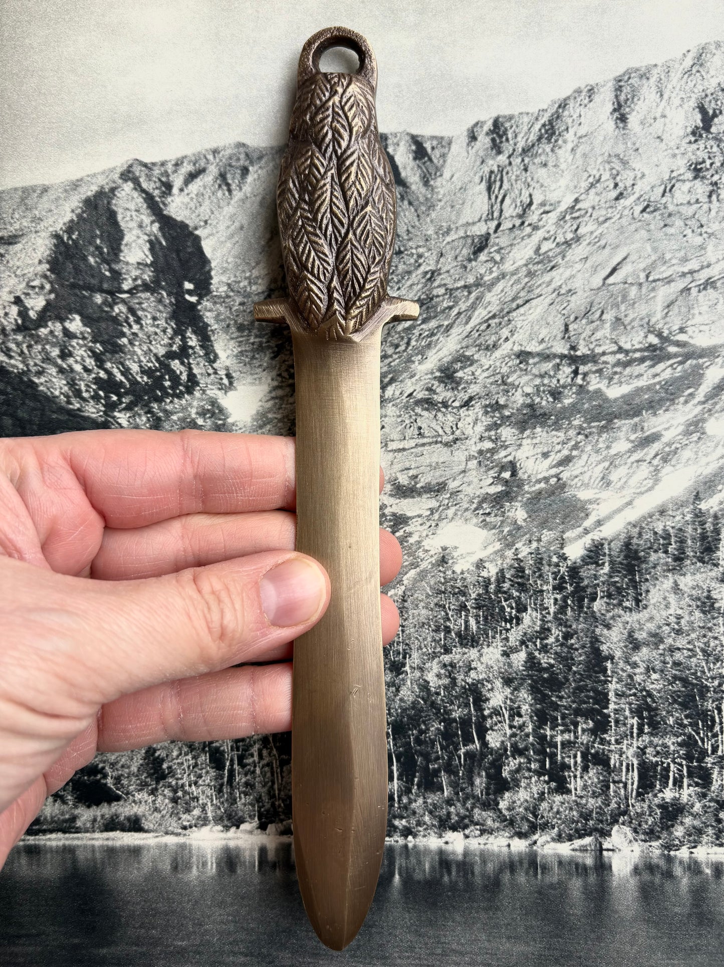 Brass-Plated Owl Letter Opener