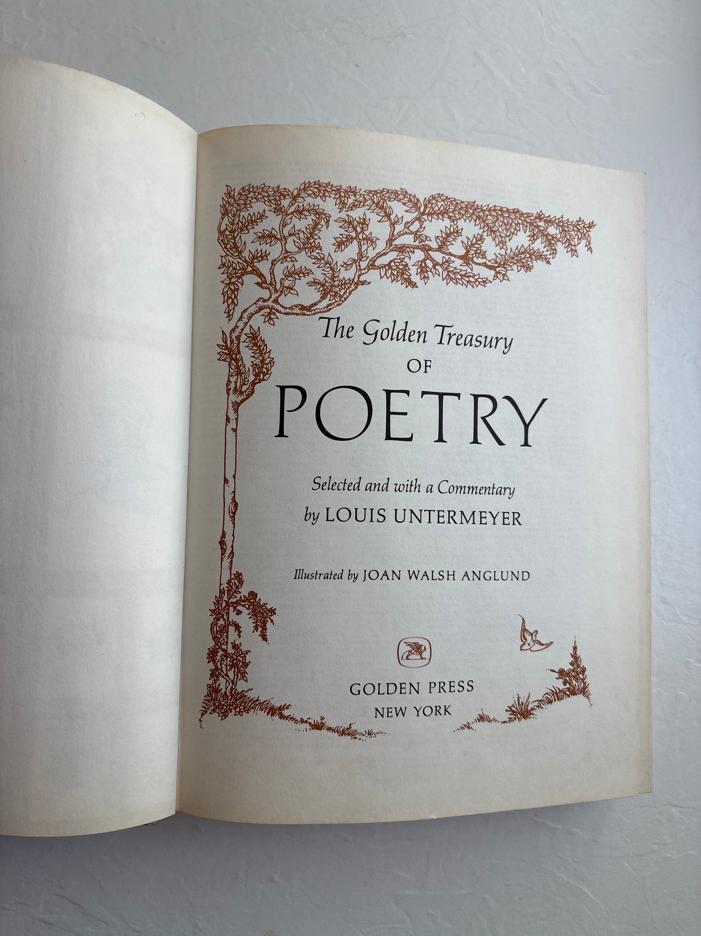The Golden Treasury of Poetry Vintage Book