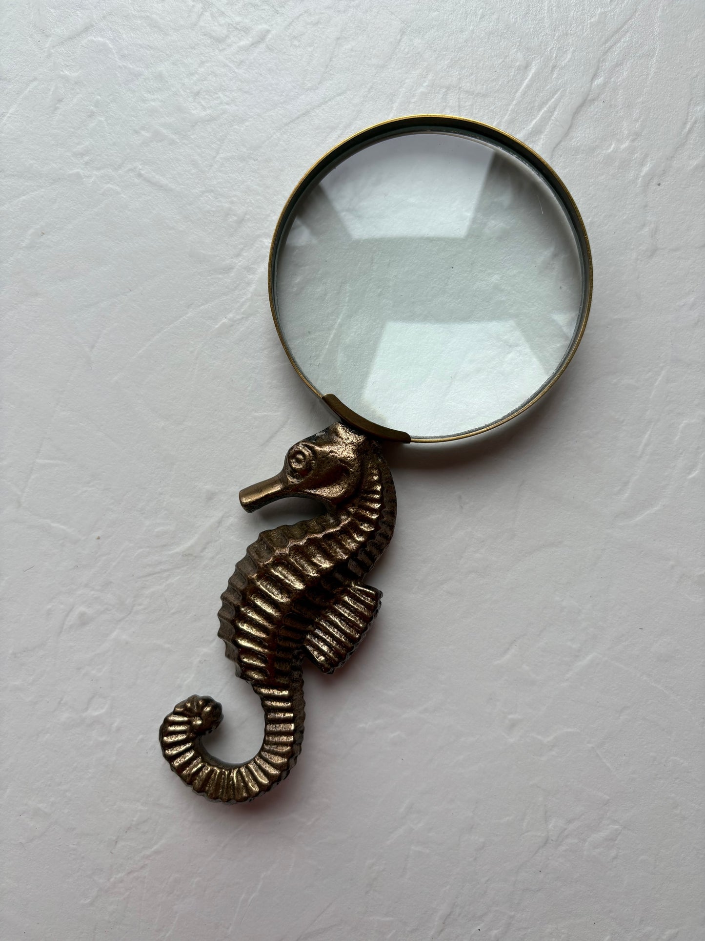 Brass Seahorse Magnifying Glass