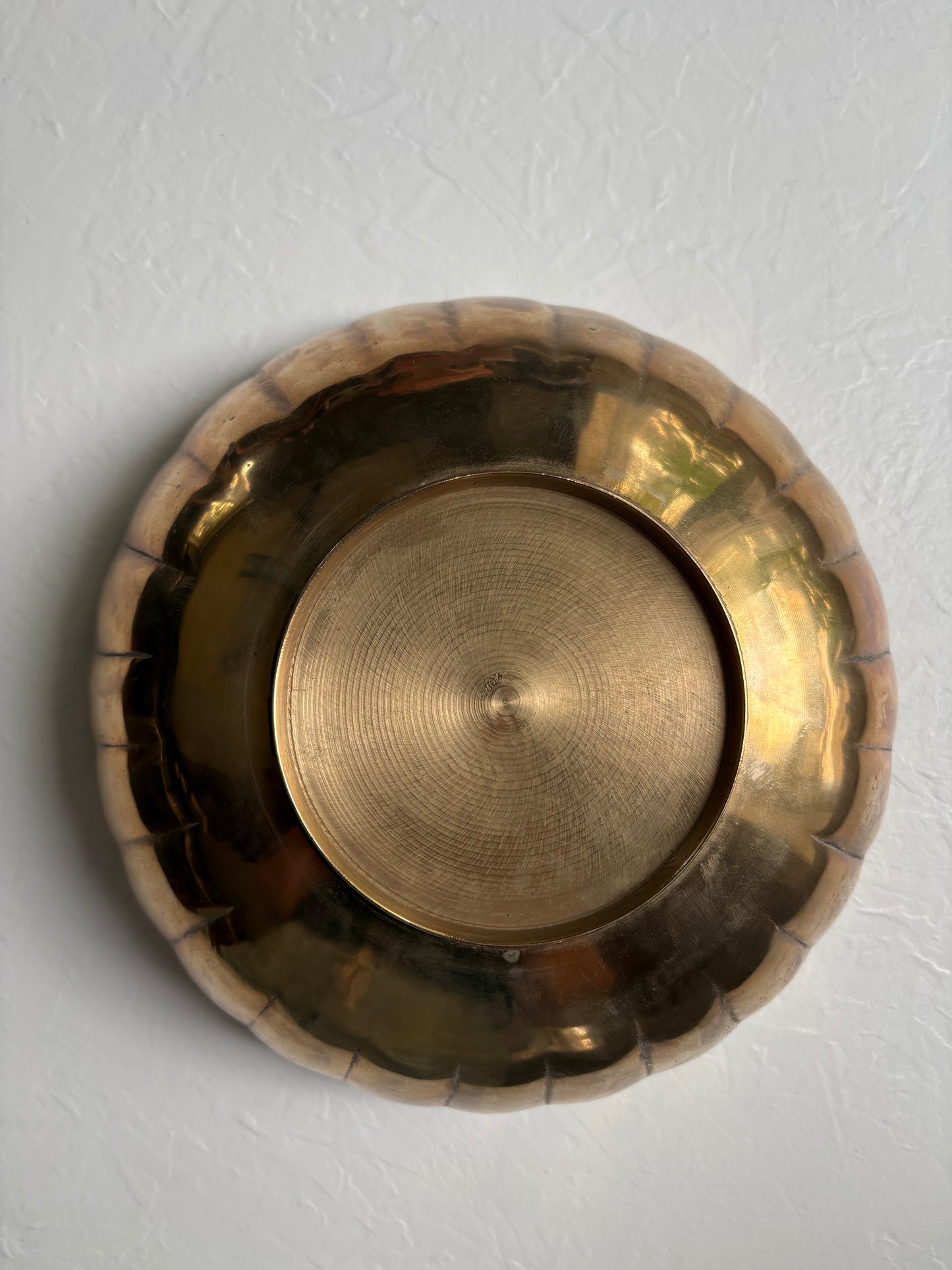 Scalloped Brass Bowl