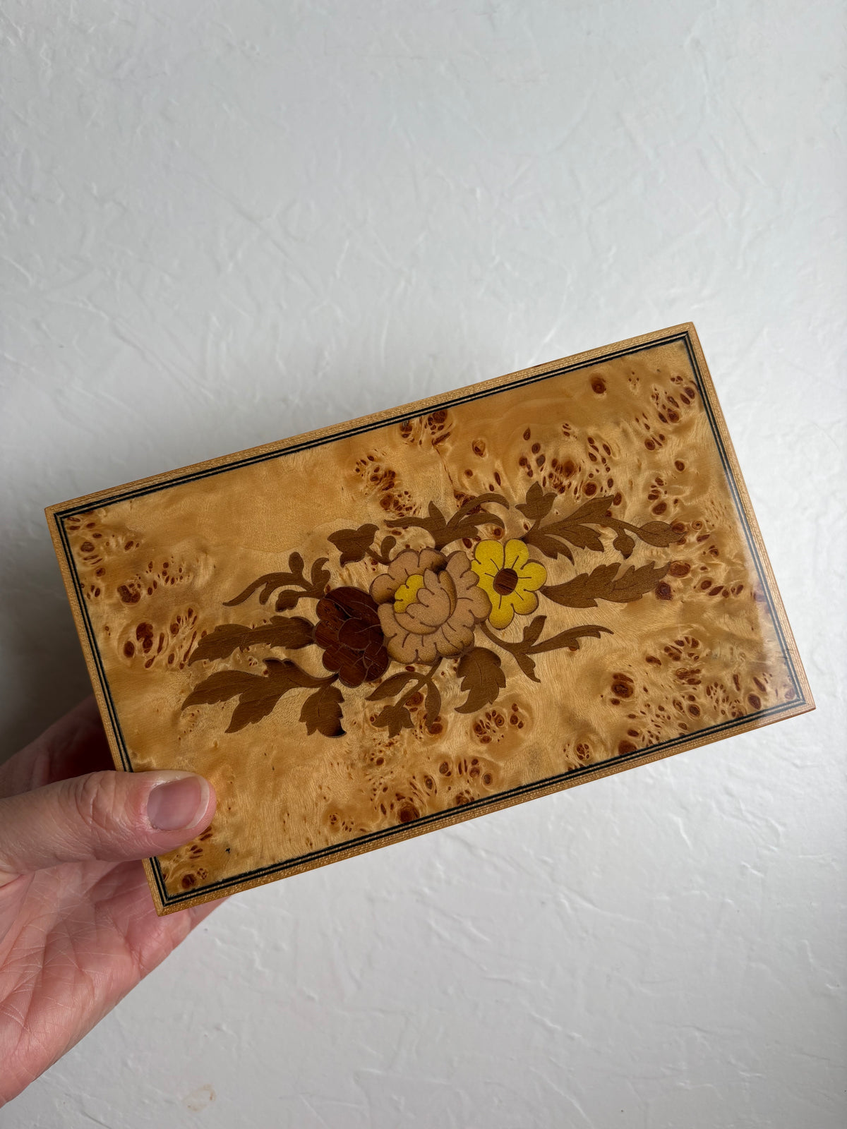 Italian Burl Wood Music Box