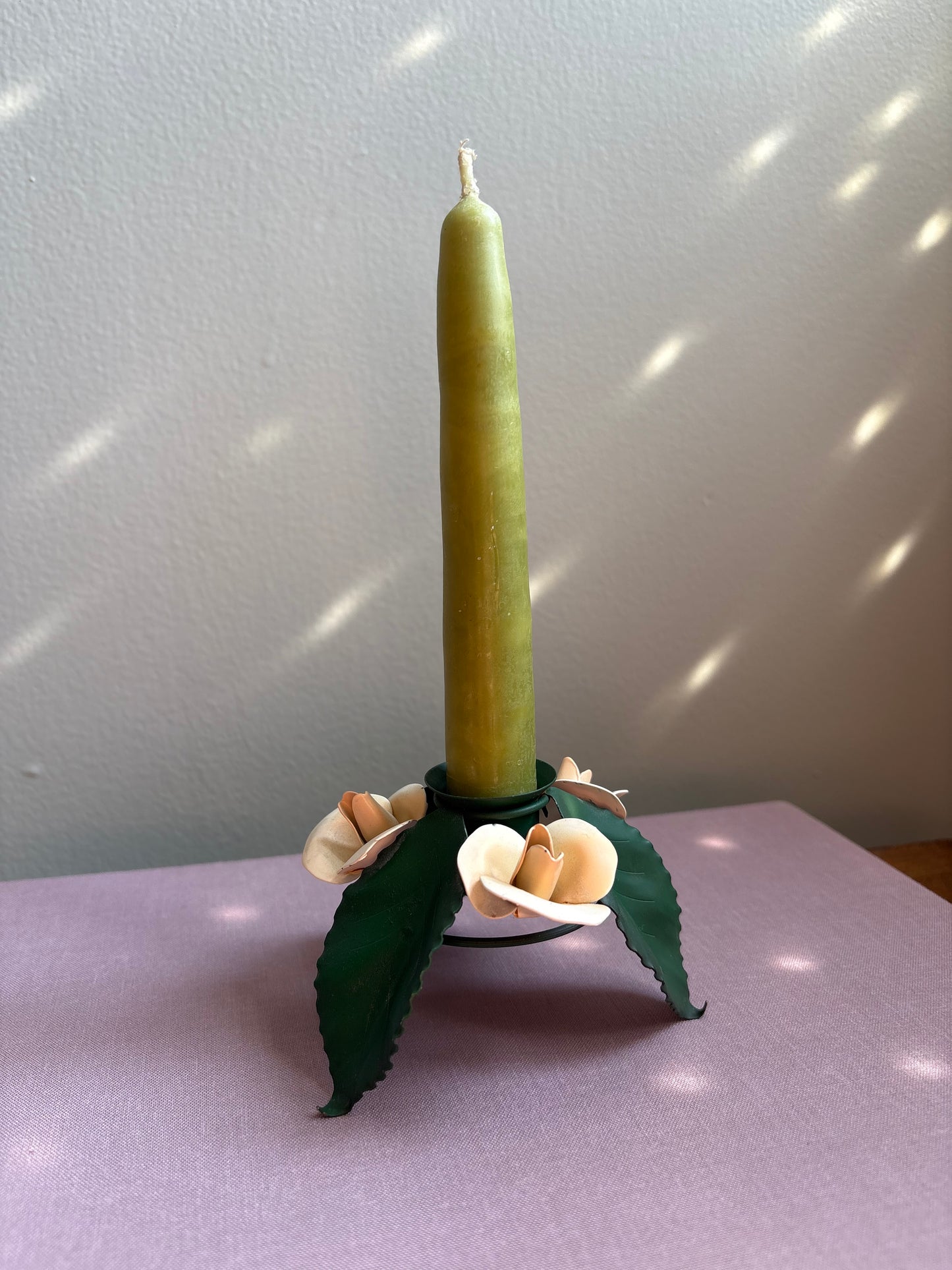 Floral Metal Candle Holder