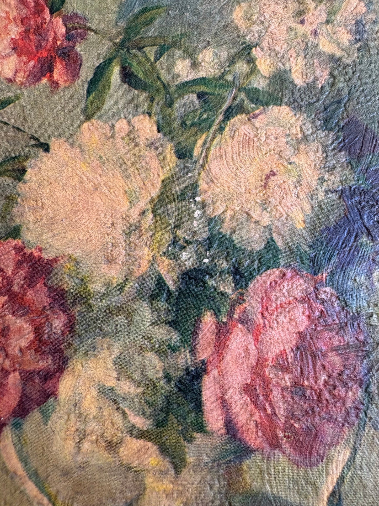 Framed Textured Floral Print