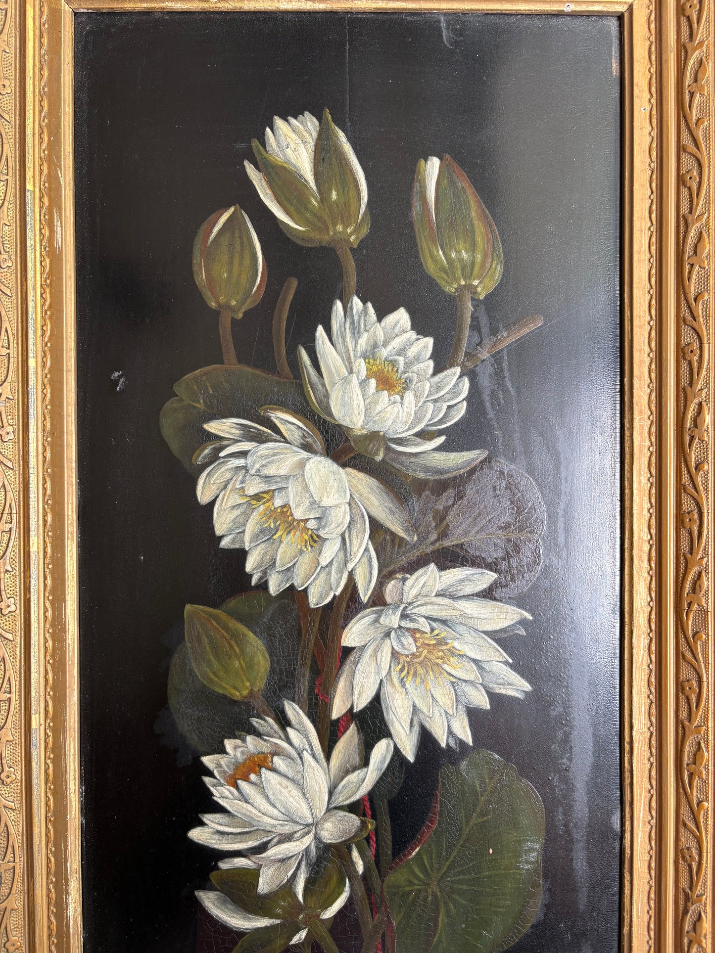 Antique Water Lilies Painting