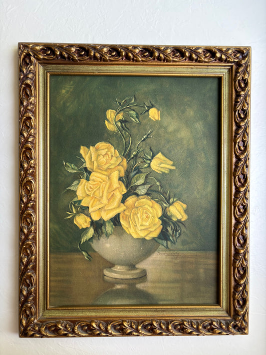 Floral Still Life in Ornate Frame