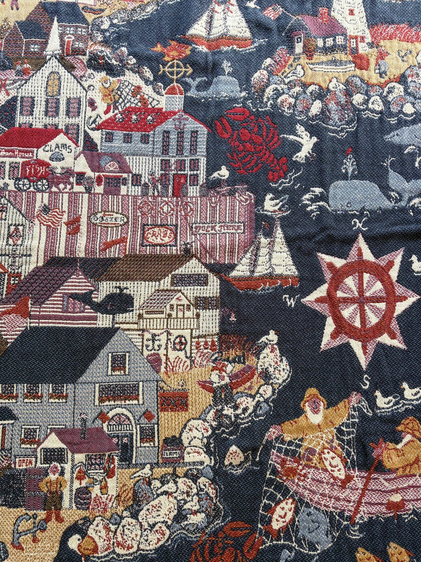 Woven Tapestry Throw Blanket Seaside