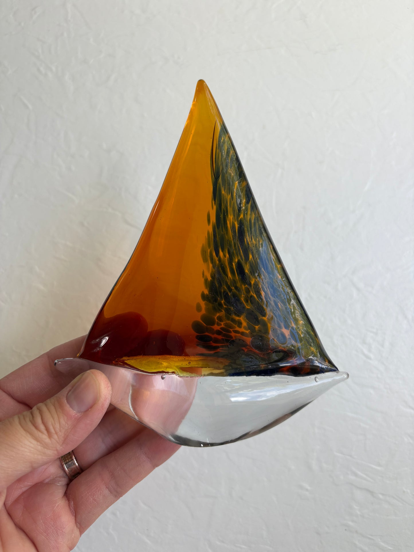 Glass Sailboat Figure