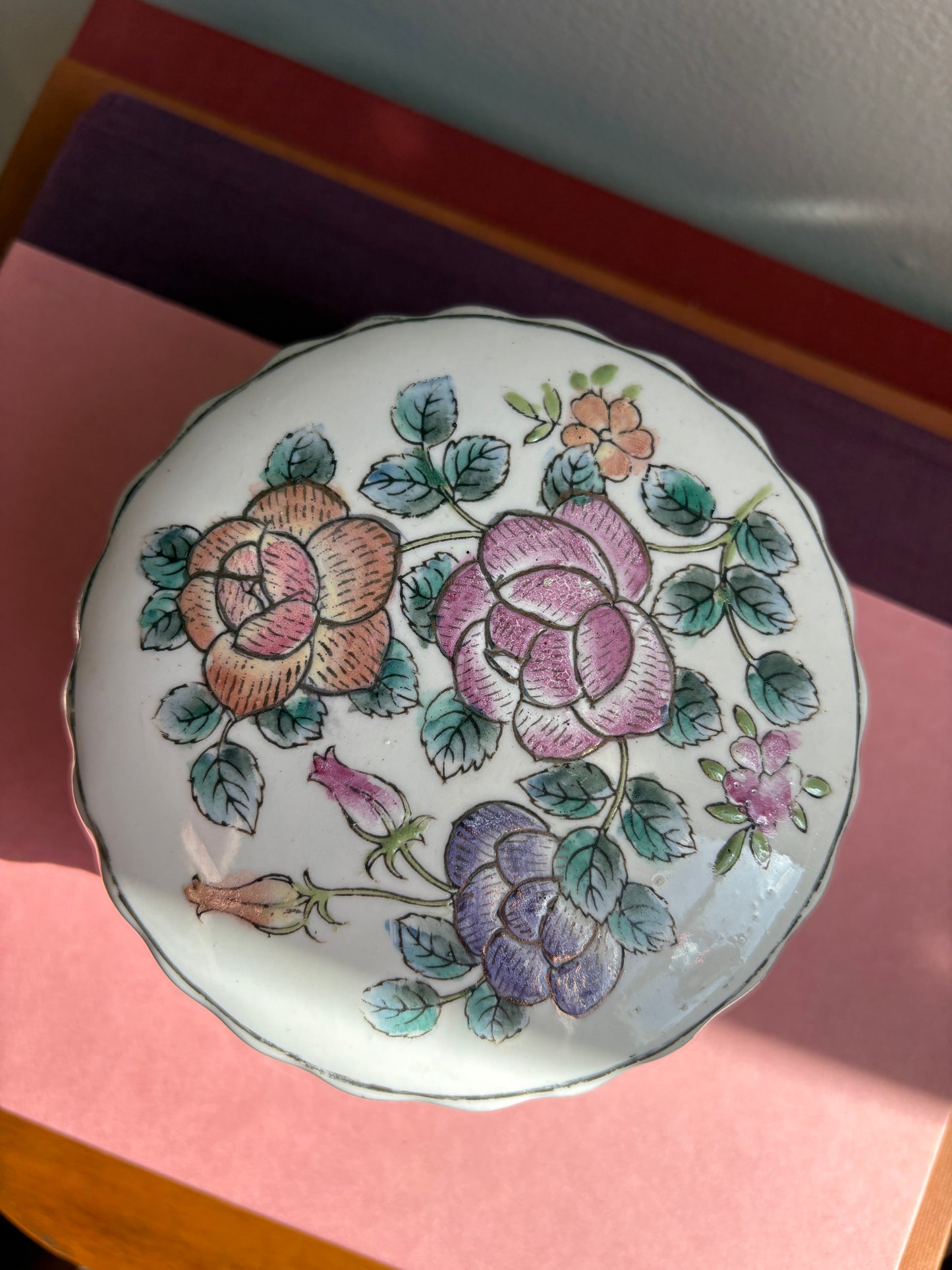 Hand-Painted Ceramic Trinket Box