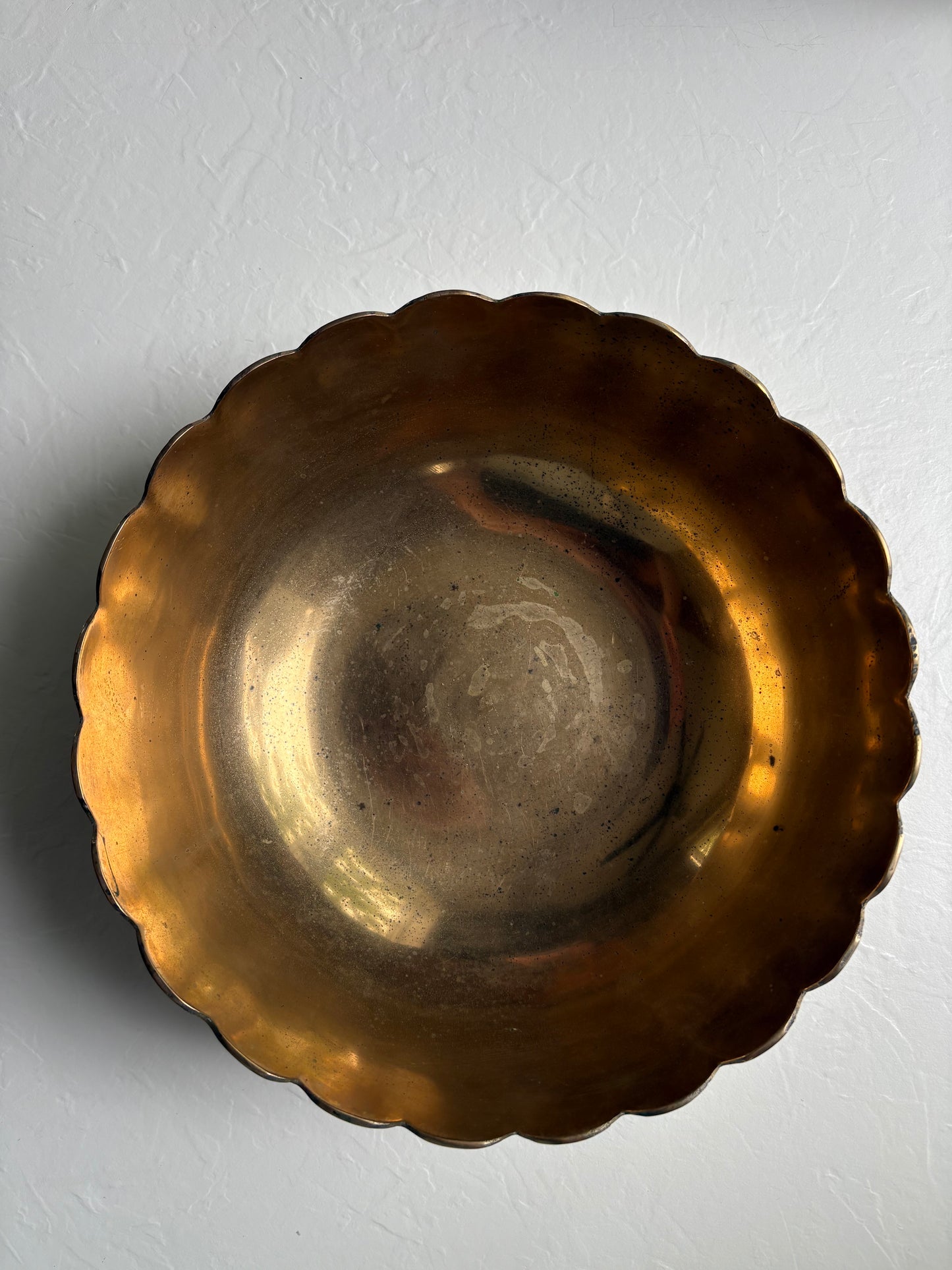 Scalloped Brass Bowl