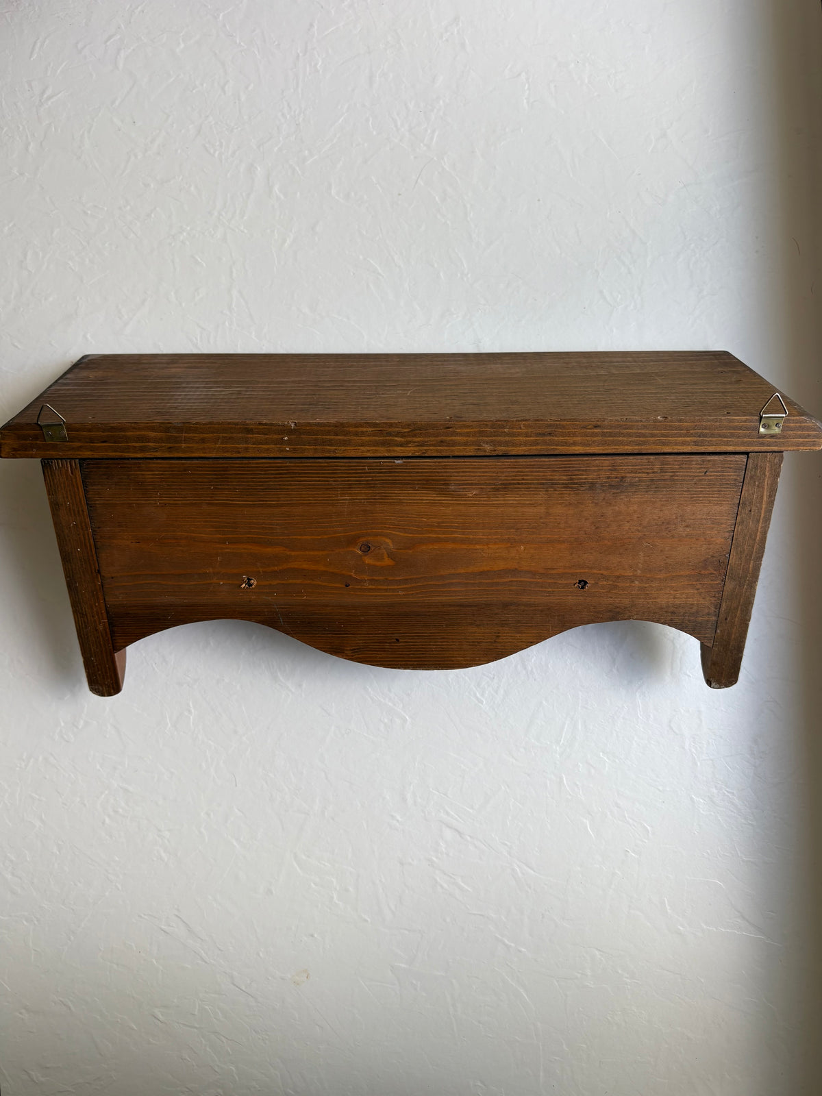 Wooden Peg and Ledge Shelf