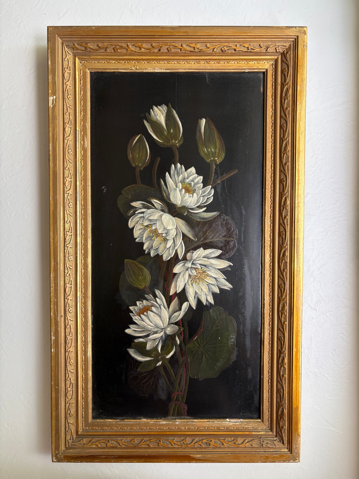 Antique Water Lilies Painting