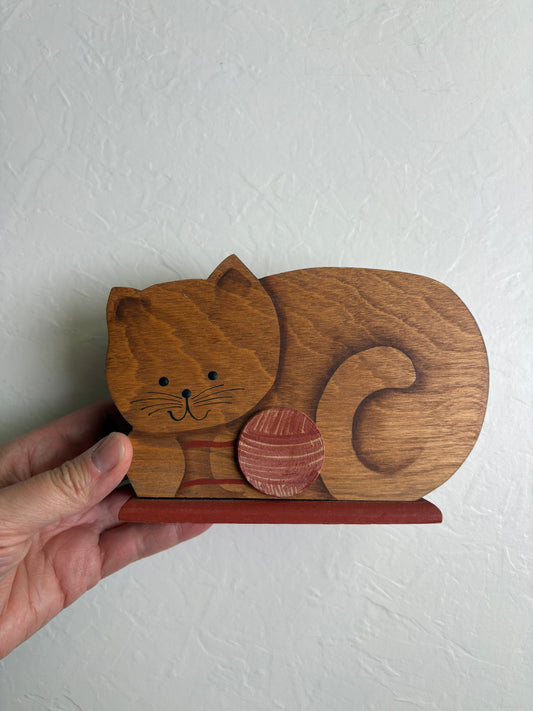 Wooden Cat Bank