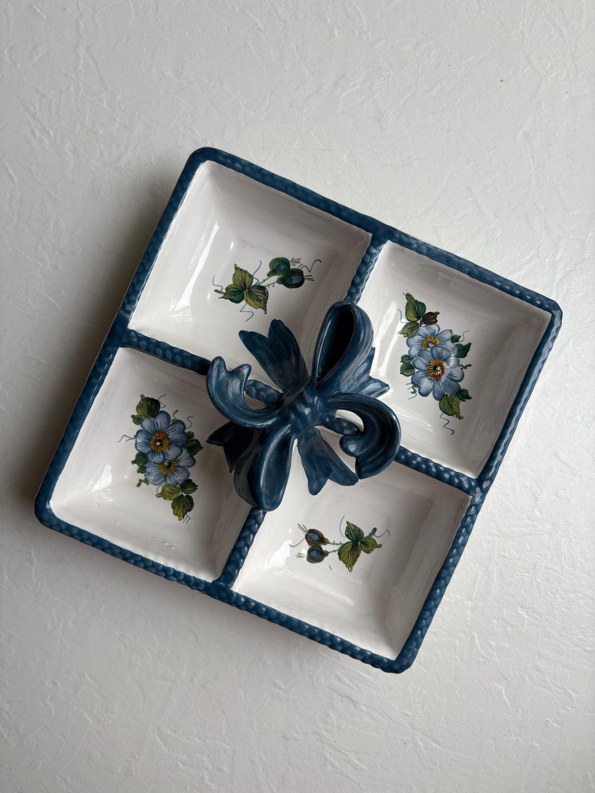 Gmundner Keramik Divided Dish with Bow