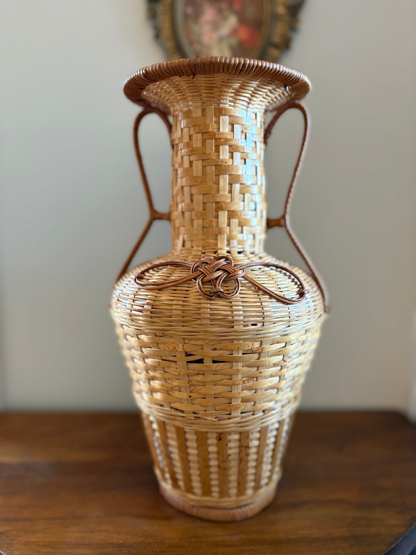 Woven Wicker Vase