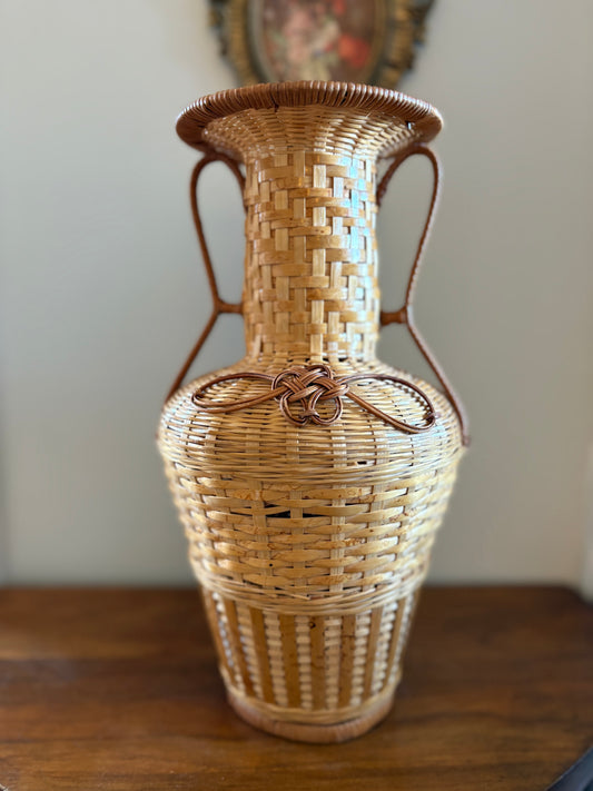 Woven Wicker Vase