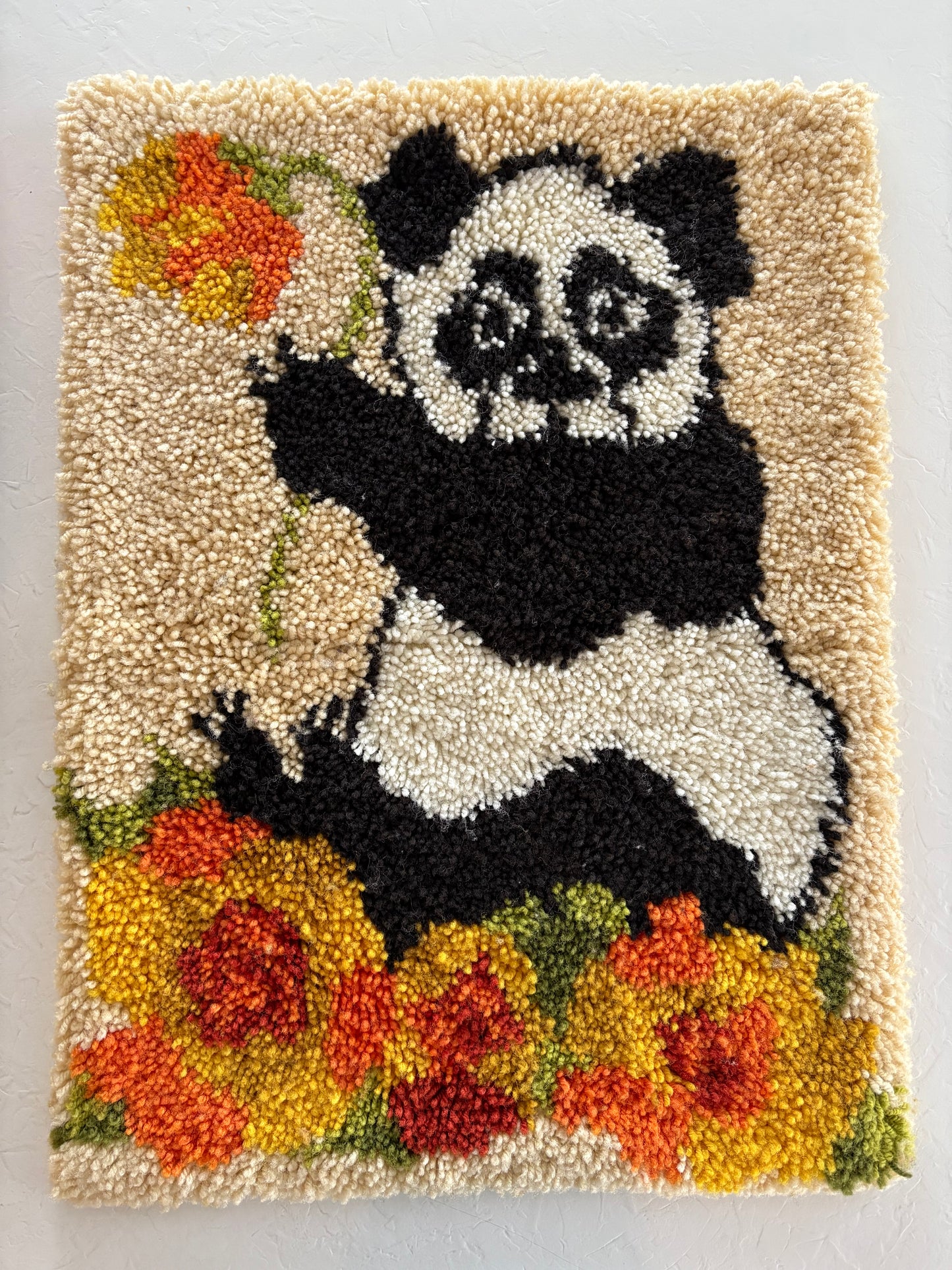 Panda & Poppies Latch Hook