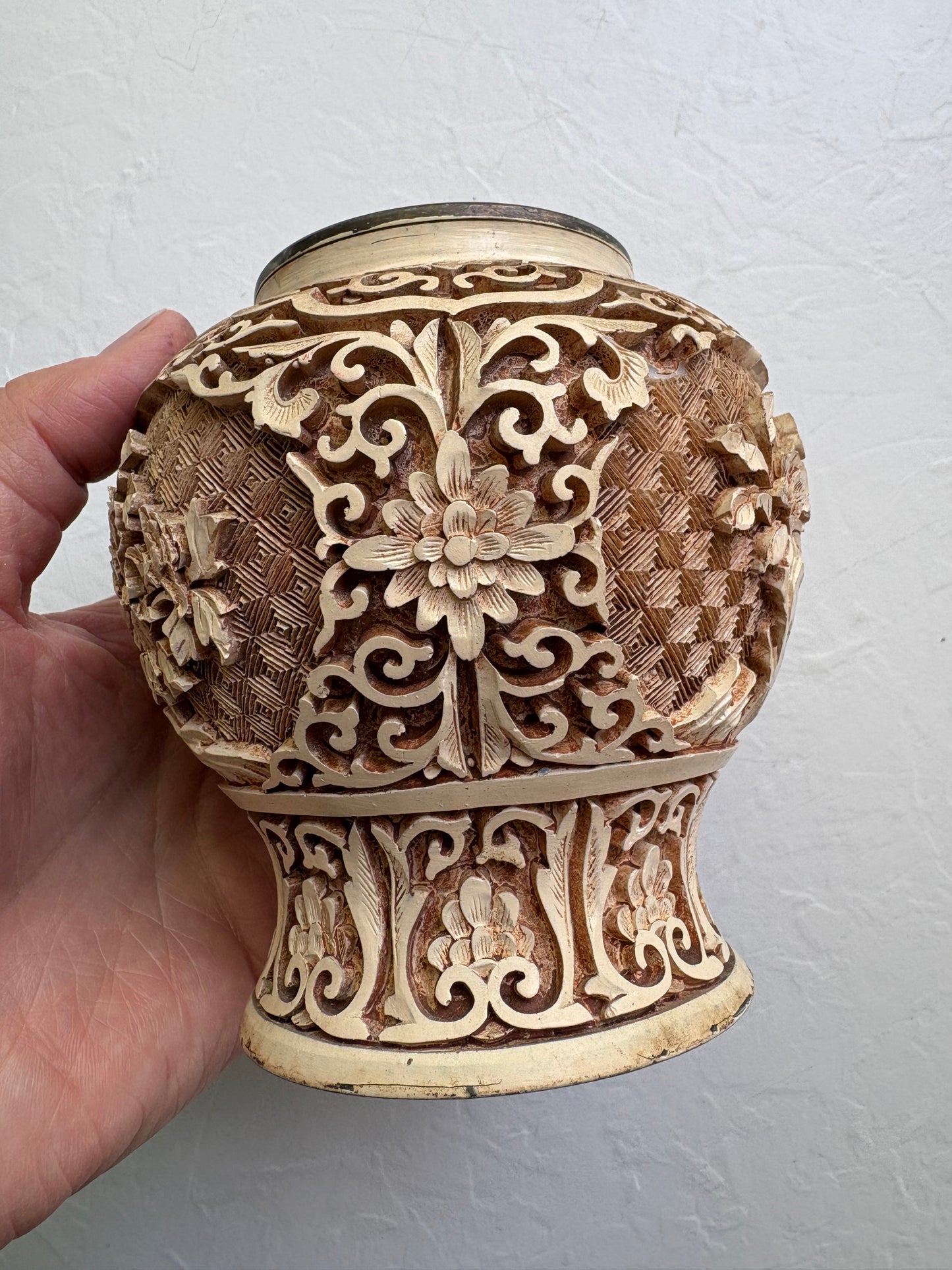 Carved Resin Vase