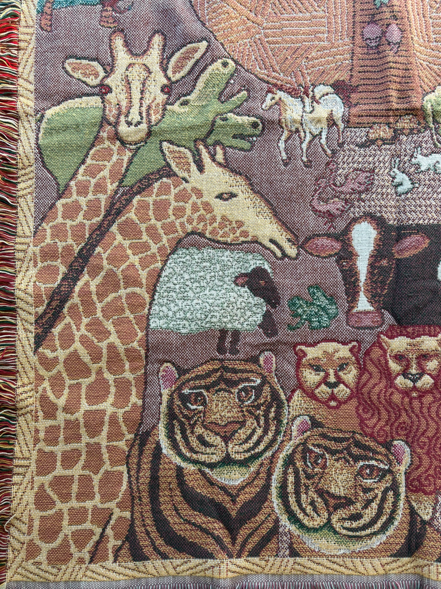 Woven Tapestry Throw Blanket Noah’s Ark
