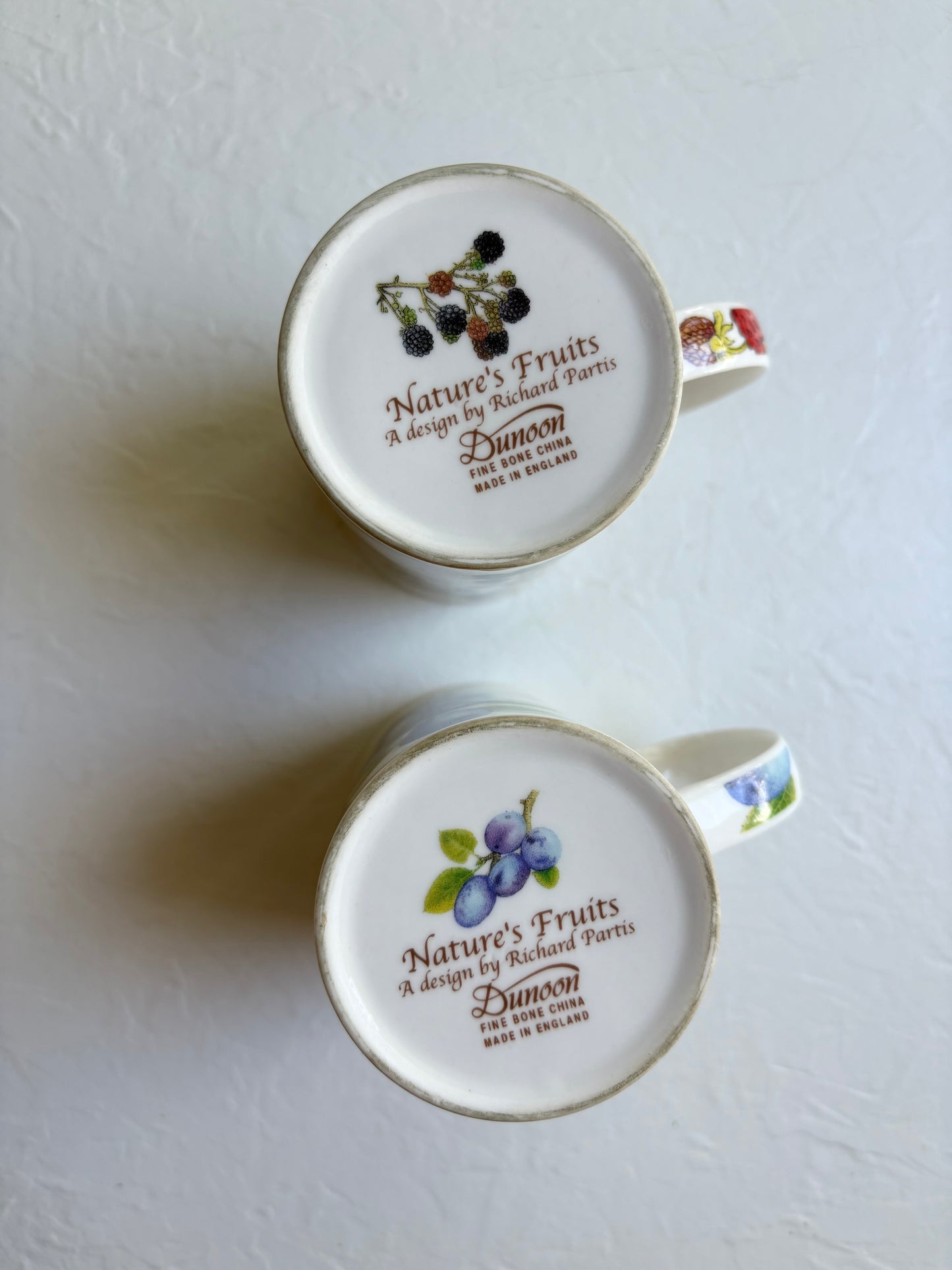 Nature’s Fruits Fine Bone China Mug Pair