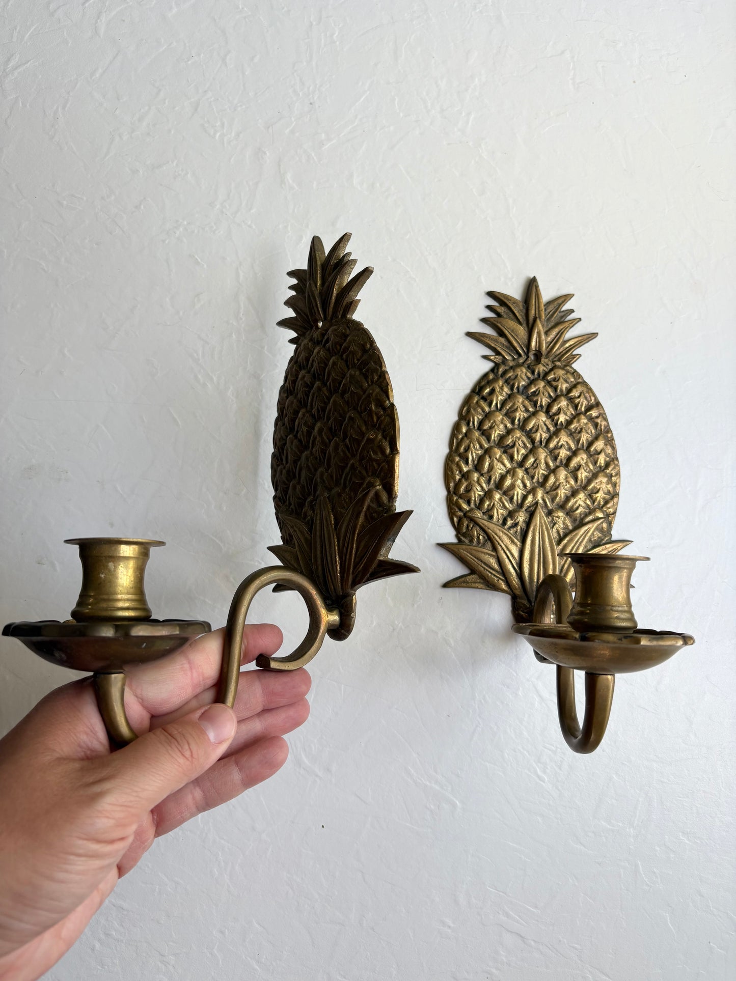 Brass Pineapple Sconces