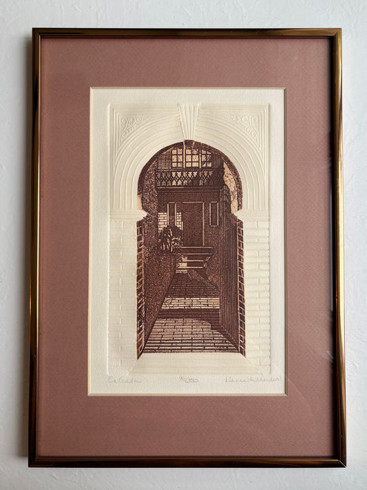 “Entrada” Signed Architectural Etching