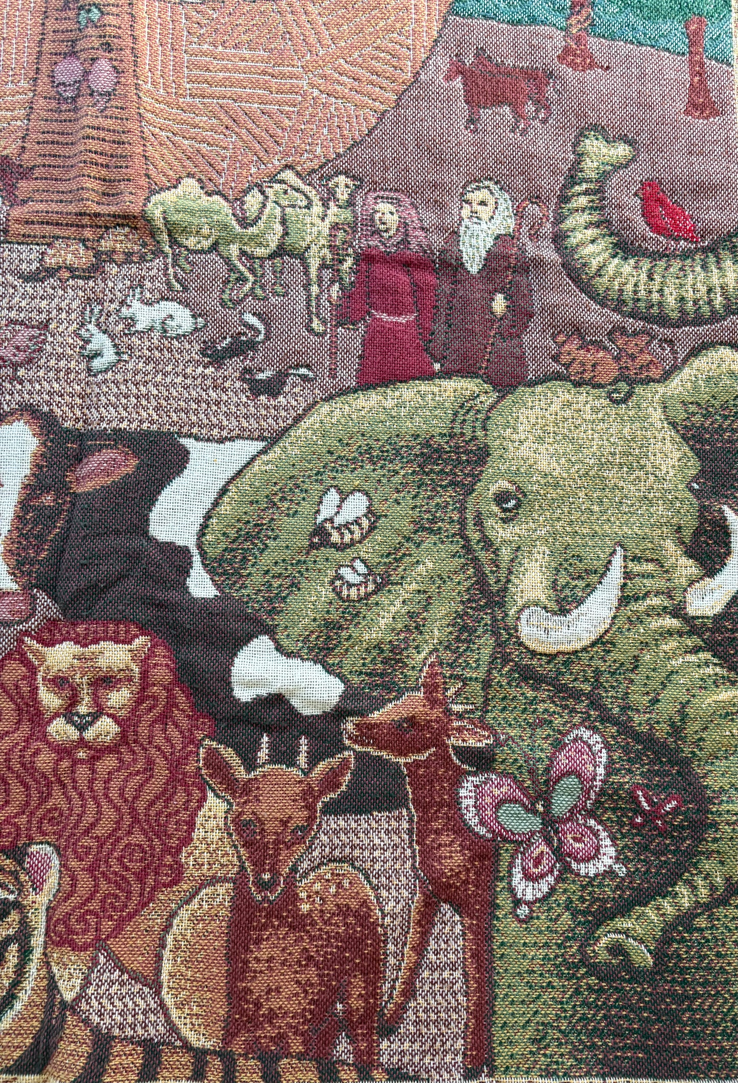 Woven Tapestry Throw Blanket Noah’s Ark