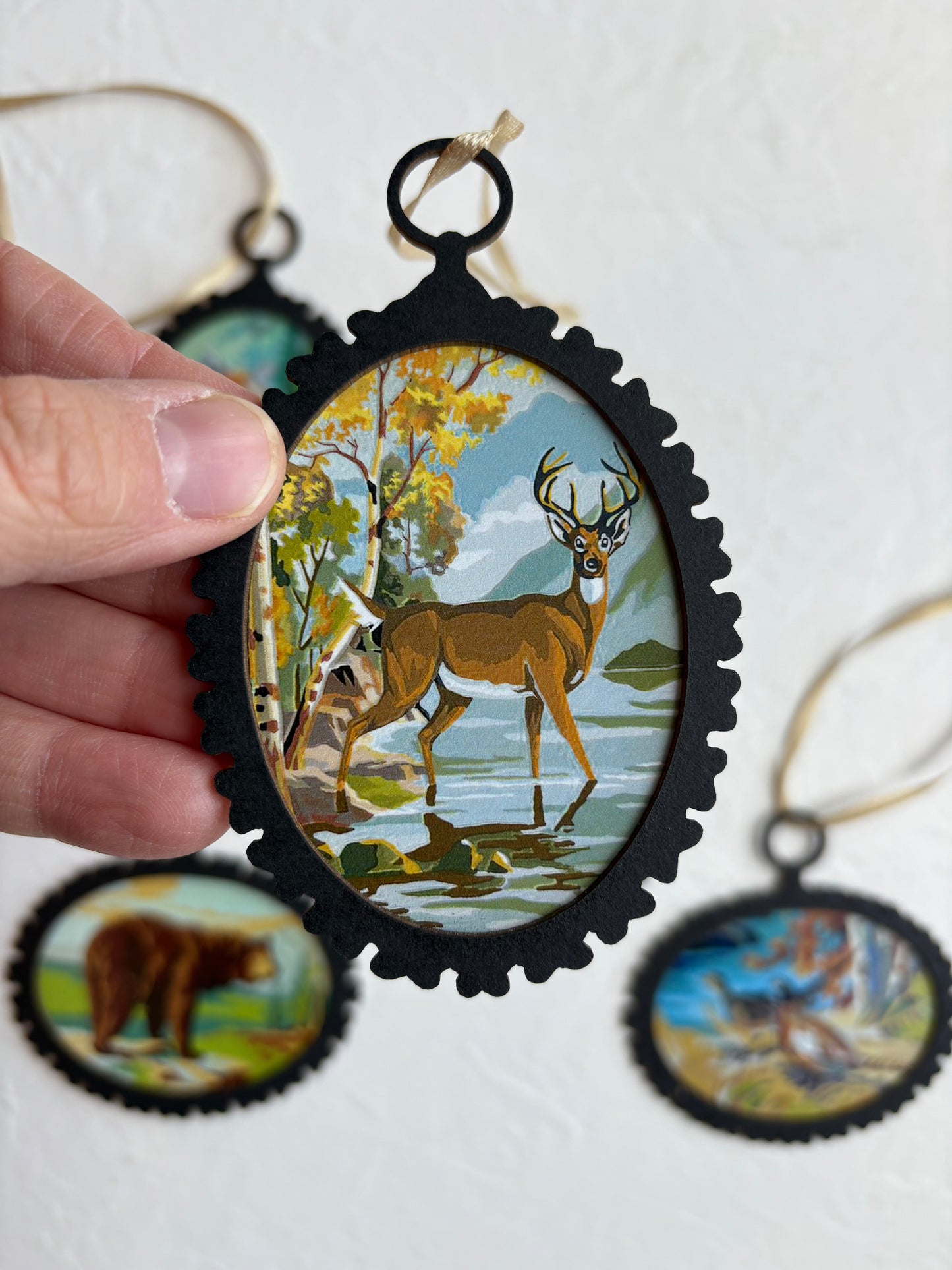 Vintage-Inspired Paint-by-number Die-Cut Ornaments