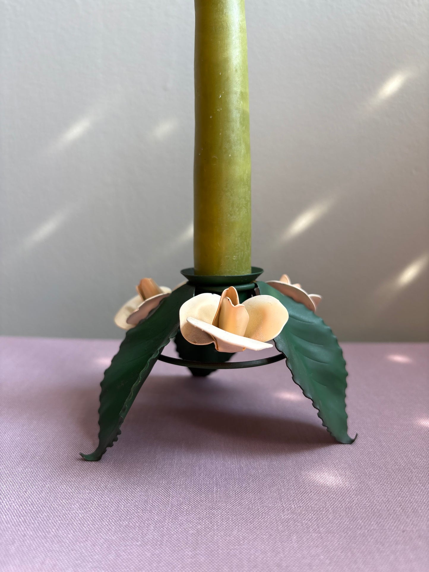 Floral Metal Candle Holder