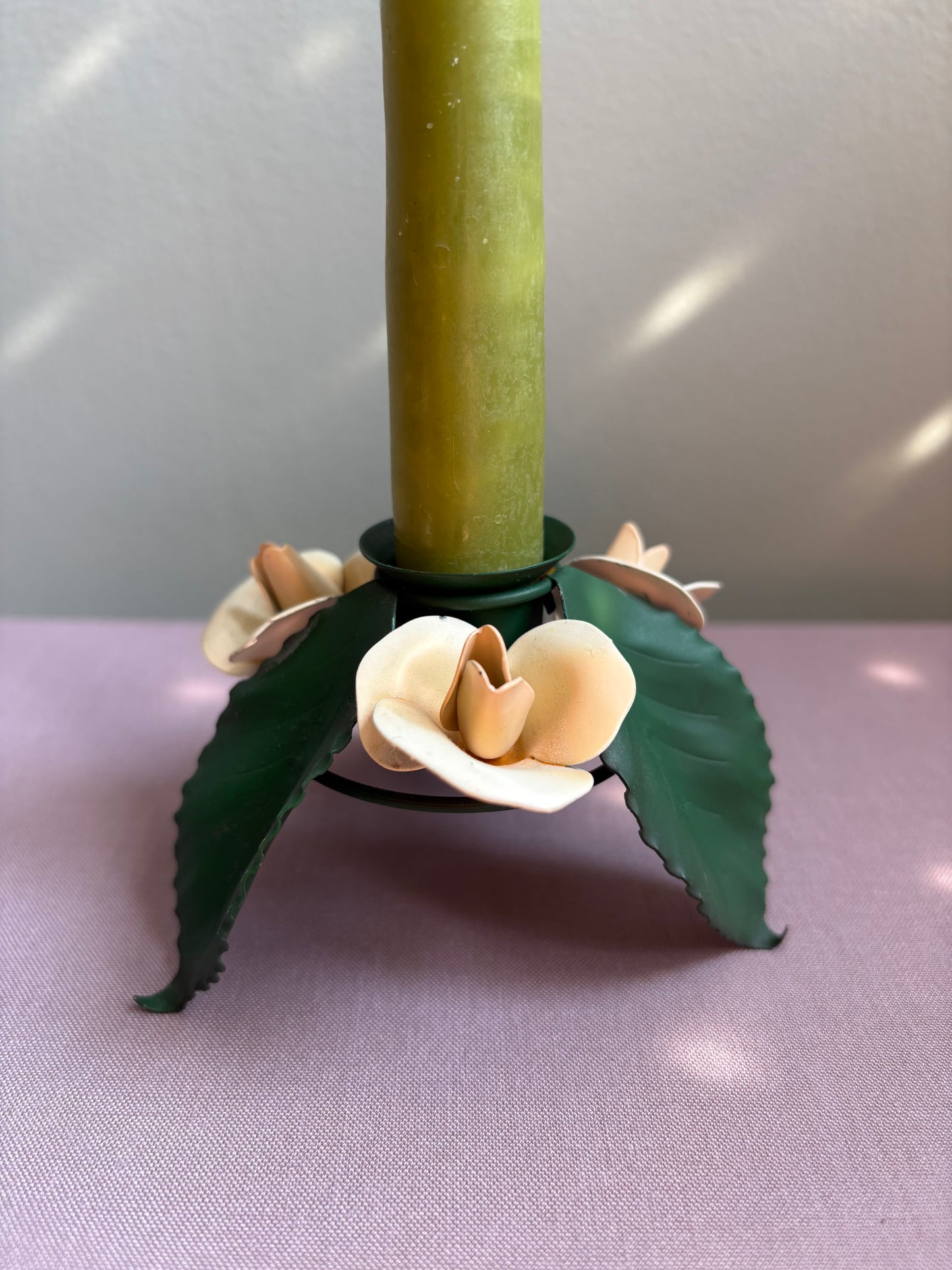 Floral Metal Candle Holder