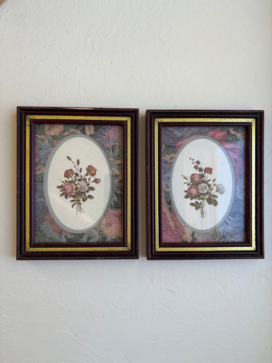 Pair of Framed Floral Prints