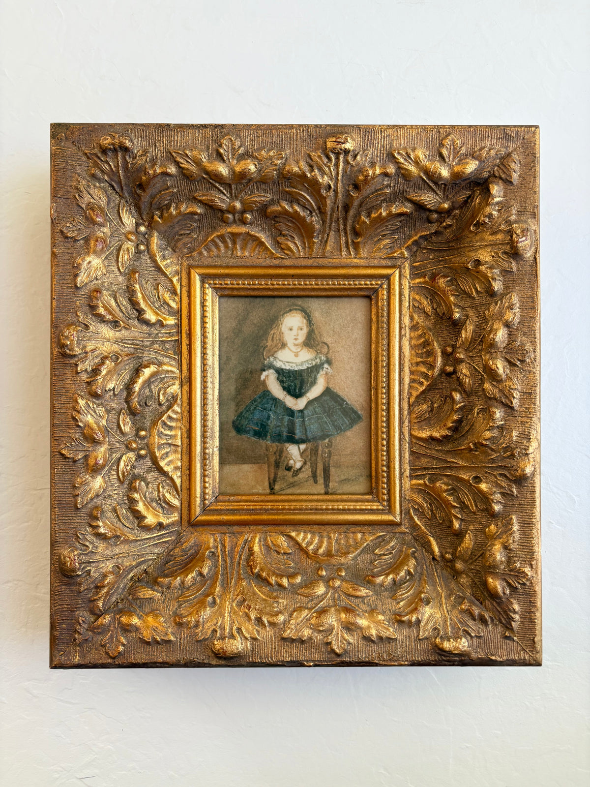 Portrait of a Seated Girl in Gilded Frame
